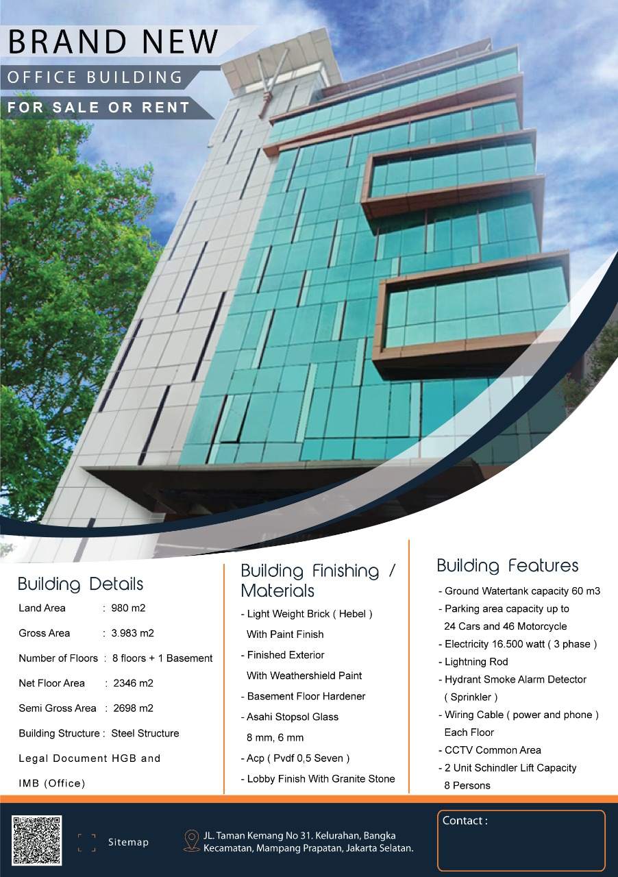 Dijual Kantor di Gedung Kemang 31 Kemang Kondisi Kosongan atau Bare by Sava Properti OFC-A0269